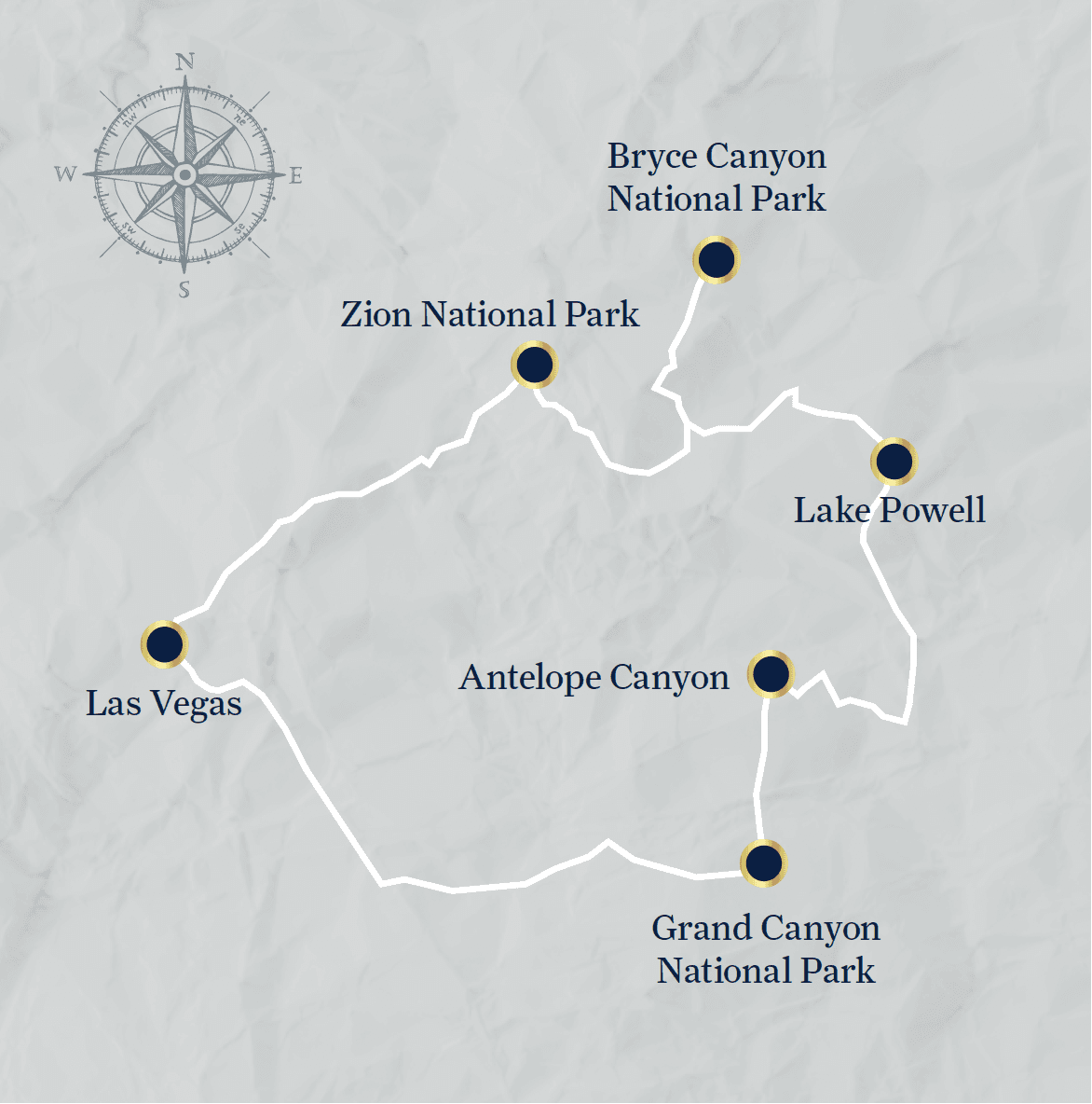 Canyons Tour Map