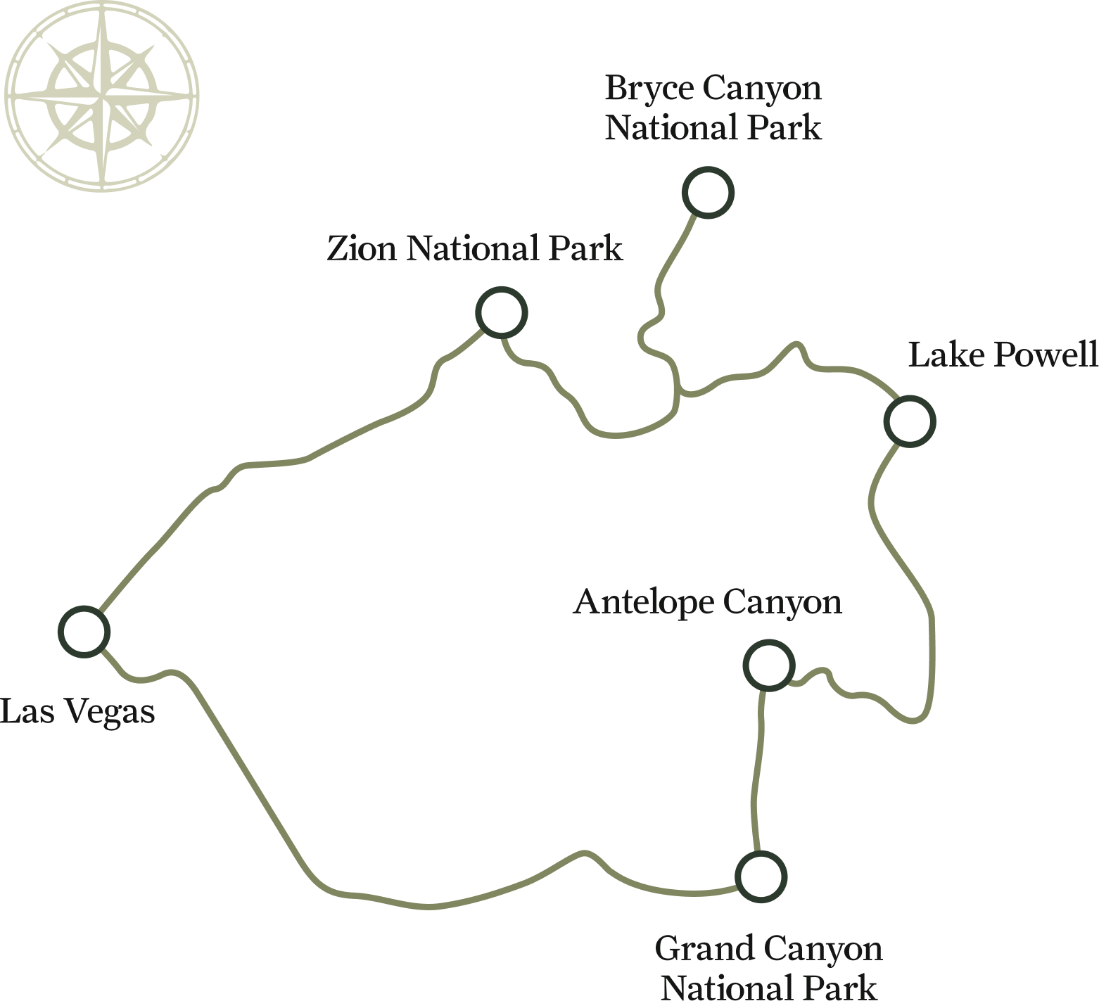 Canyons Tour Map