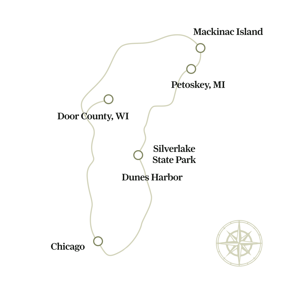 Lake Michigan Tour Map