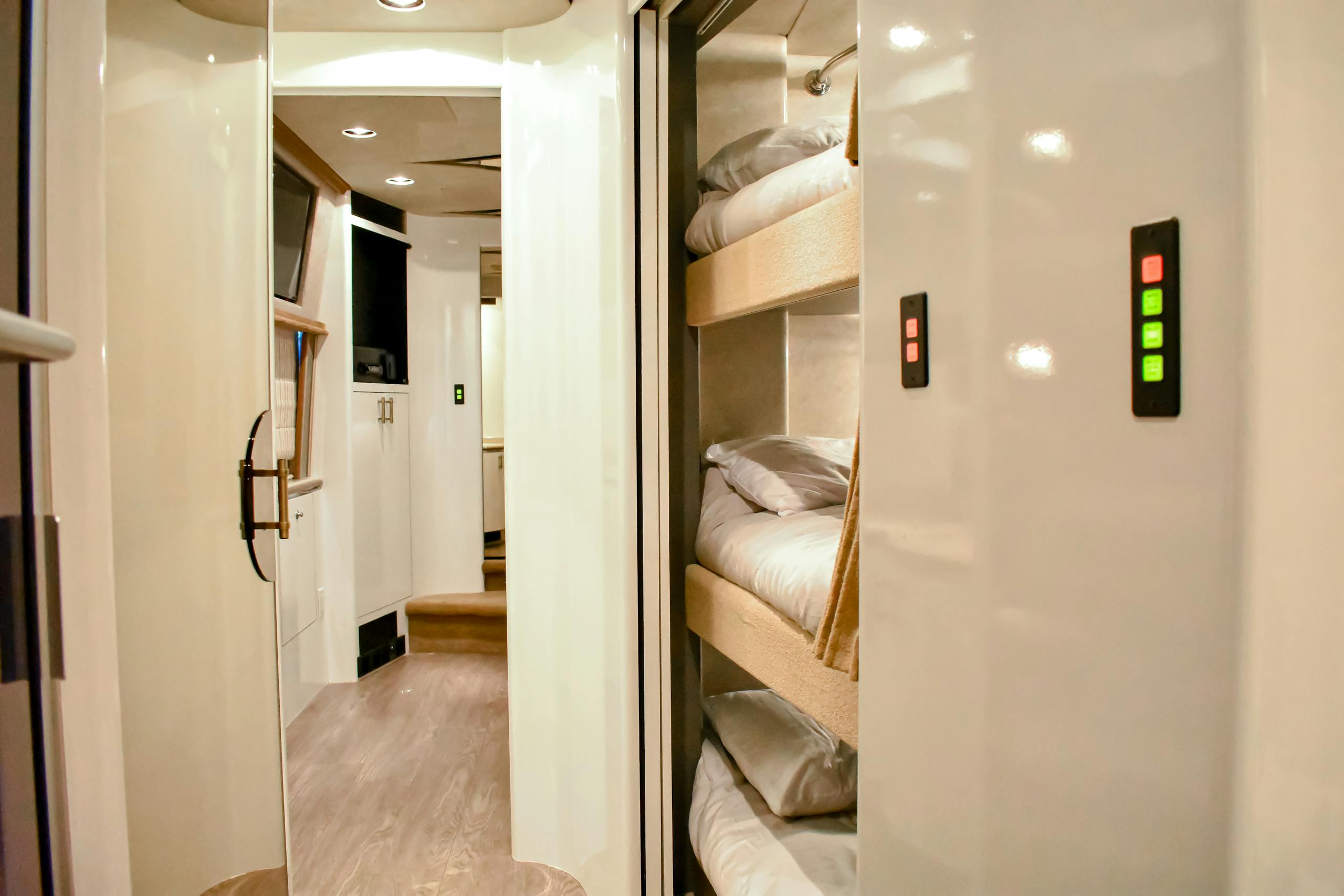 three luxury bunk beds